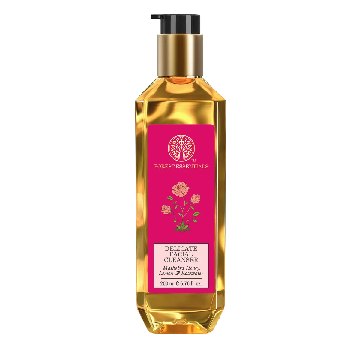 Forest Essentials Delicate Facial Cleanser Mashobra Honey Lemon Rosewater 200ml Front