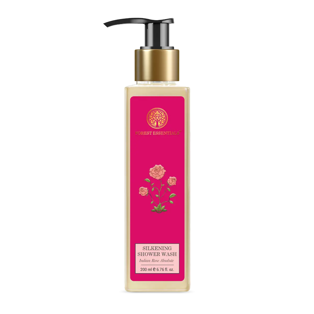 Forest Essentials Silkening Shower Wash Indian Rose Absolute 200ml Front