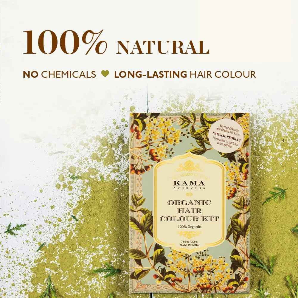Kama Ayurveda Organic Hair Color Kit Henna Powder and Indigo Powder Promo