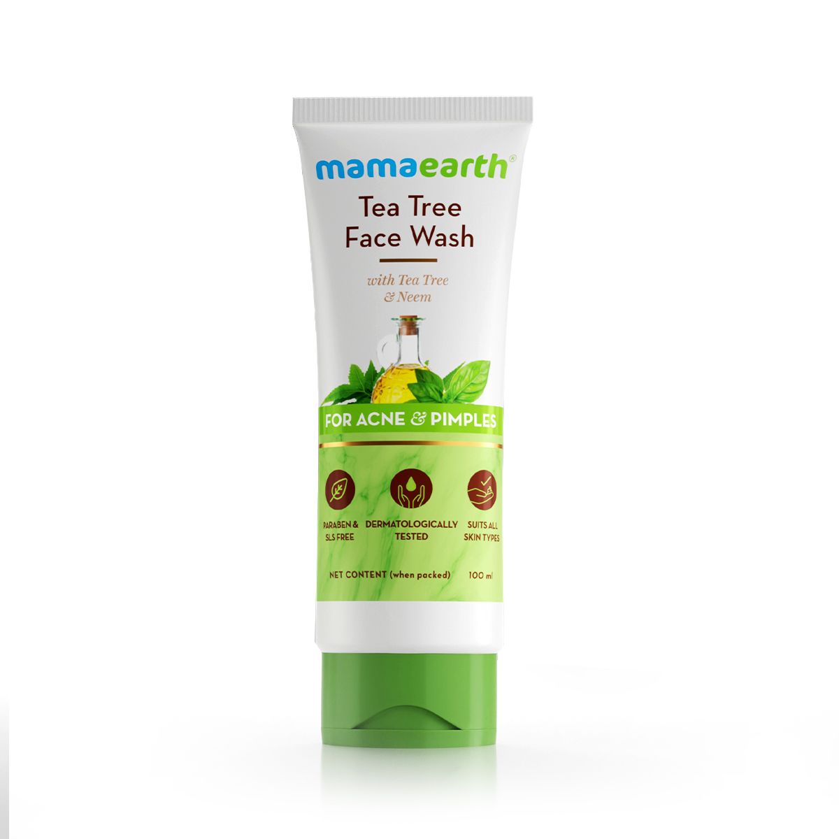 Mamaearth Tea Tree Face Wash With Neem Ml Front