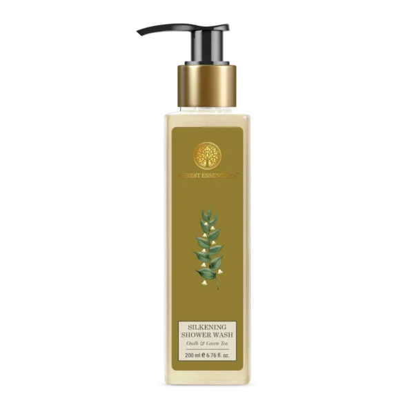 Forest Essentials Silkening Shower Wash Oudh Green Tea 200ml Front