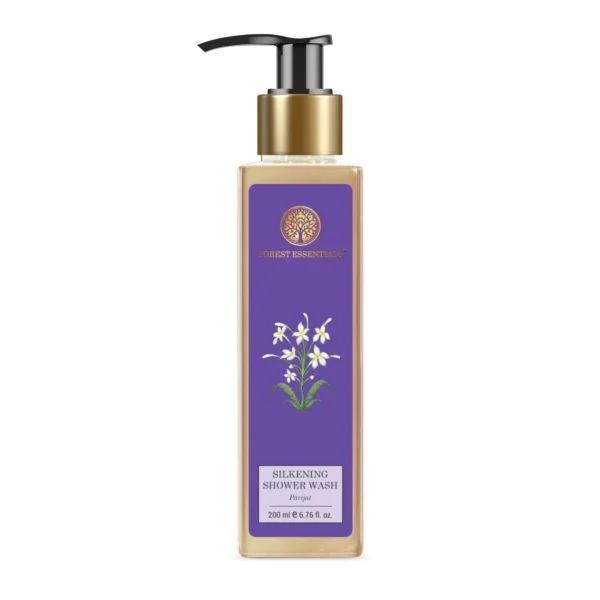 Forest Essentials Silkening Shower Wash Parijat 200ml Front