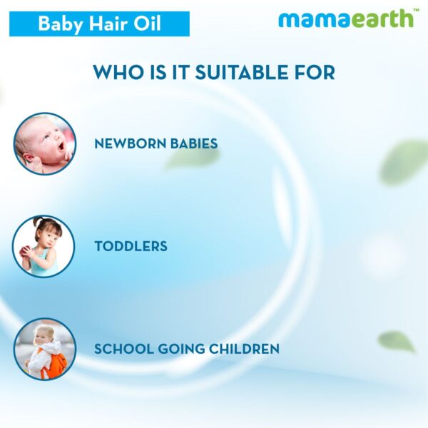 Mamaearth Nourishing Hair Oil for Babies with Almond and Avocado Oil Suitability